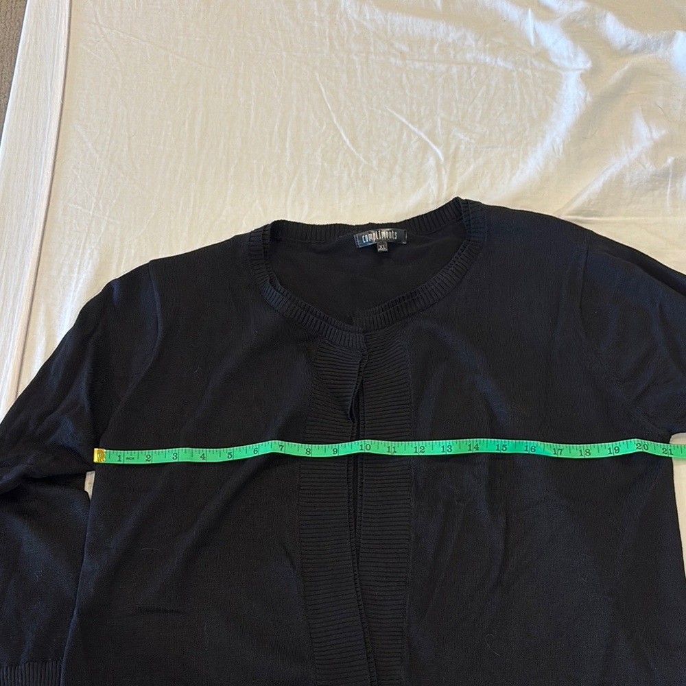 Compliments • Black Open Cardigan - Picture 3 of 4
